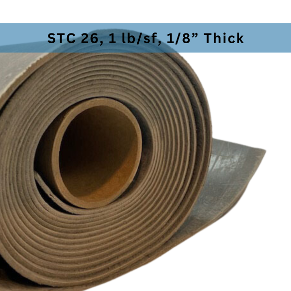 Mass Loaded Vinyl MLV Barrier 4' x 25' 1 LB One Pound 100 Square Foot Roll  Soundproofing Acoustic Barrier
