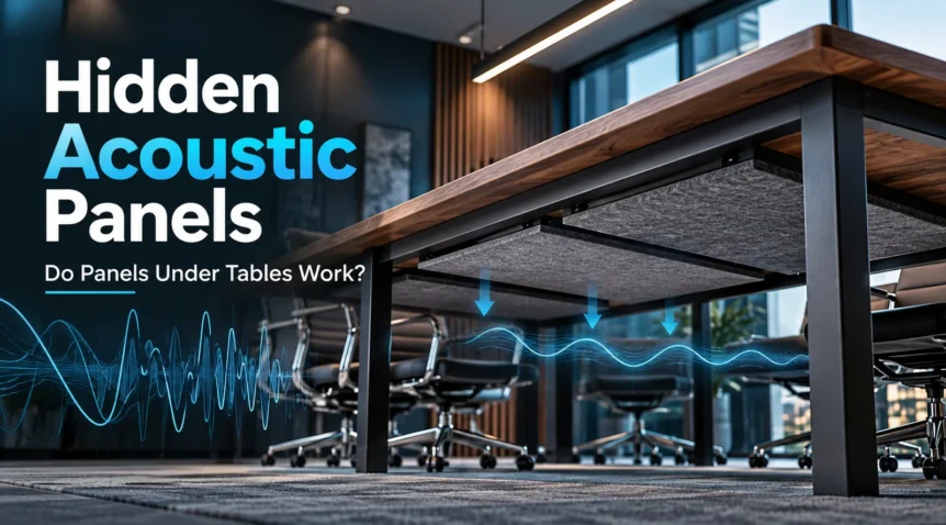 Hidden Acoustic Panels: Do Panels under Tables Work?