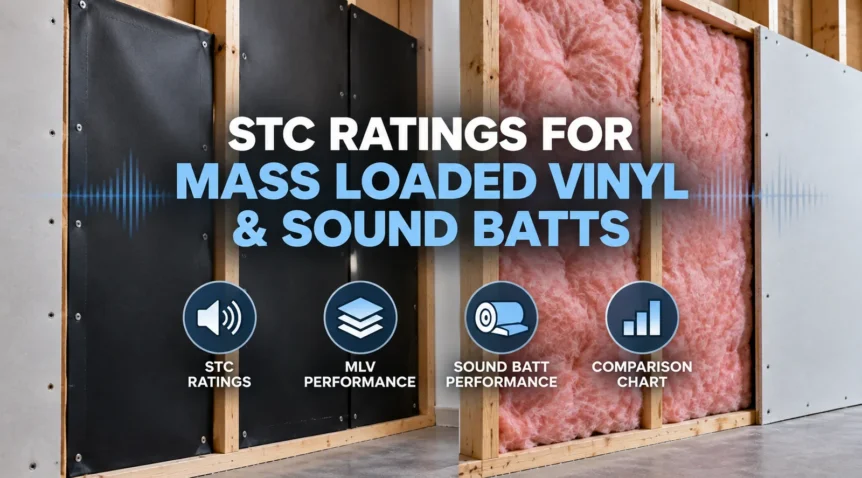 STC Ratings for Mass Loaded Vinyl & Sound Batts